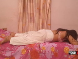 Day 03 Step mother was having back pain, step son fucked her and massaging her